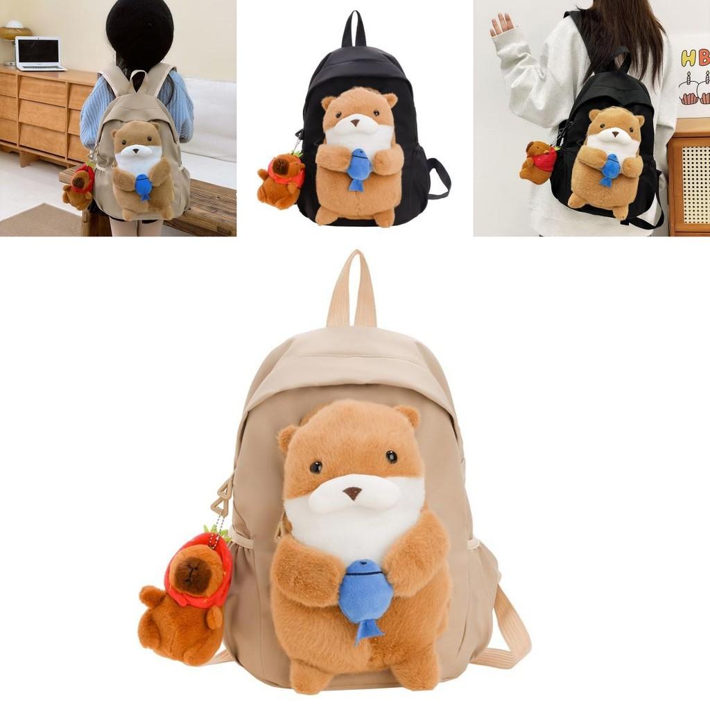 Adorable Cartoon Nylon Backpack For Kids With Large Capacity And Breathable Design