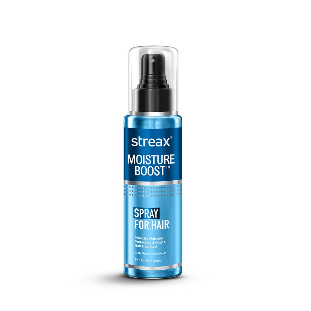Streax Moisture Boost Spray Hair Serum 50 Ml Pack of 1 Hydrating Frizz Free Smooth Silky Hair Styling for Women Men