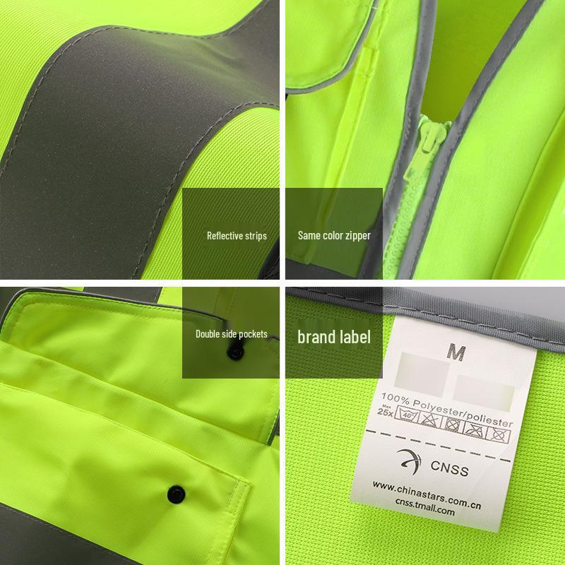 Xinghua Multi-Pocket Reflective Safety Vest with Logo Printing