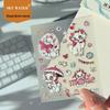 Sky Elegant Pink Marie Cat 3D Embossed Stickers for Journals & Nail Decoration