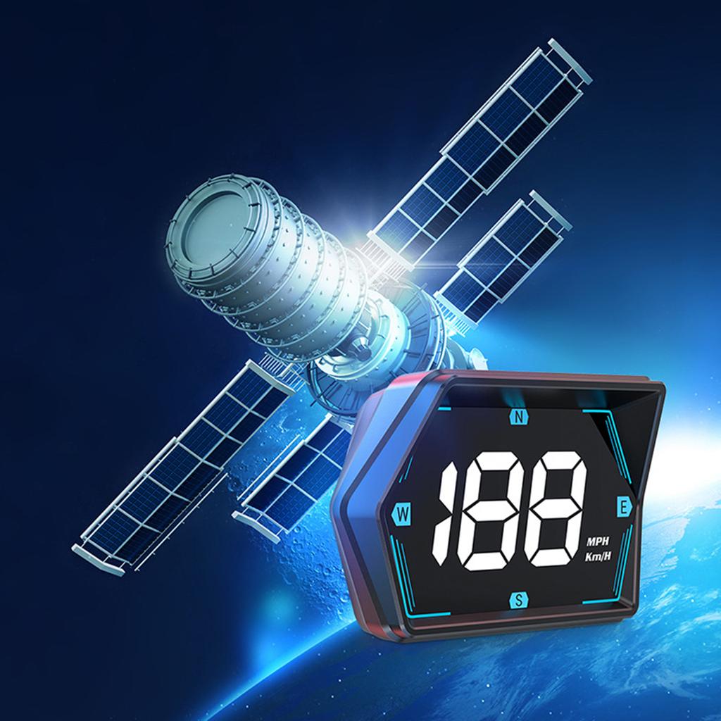 Versatile Vehicle HUD Display with Brightness Adjustment Plugs & Play Head Up Display ABS for Safe Driving Experience