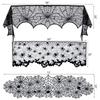 Black Lace Halloween Spiderweb Table Runner - European & American Style