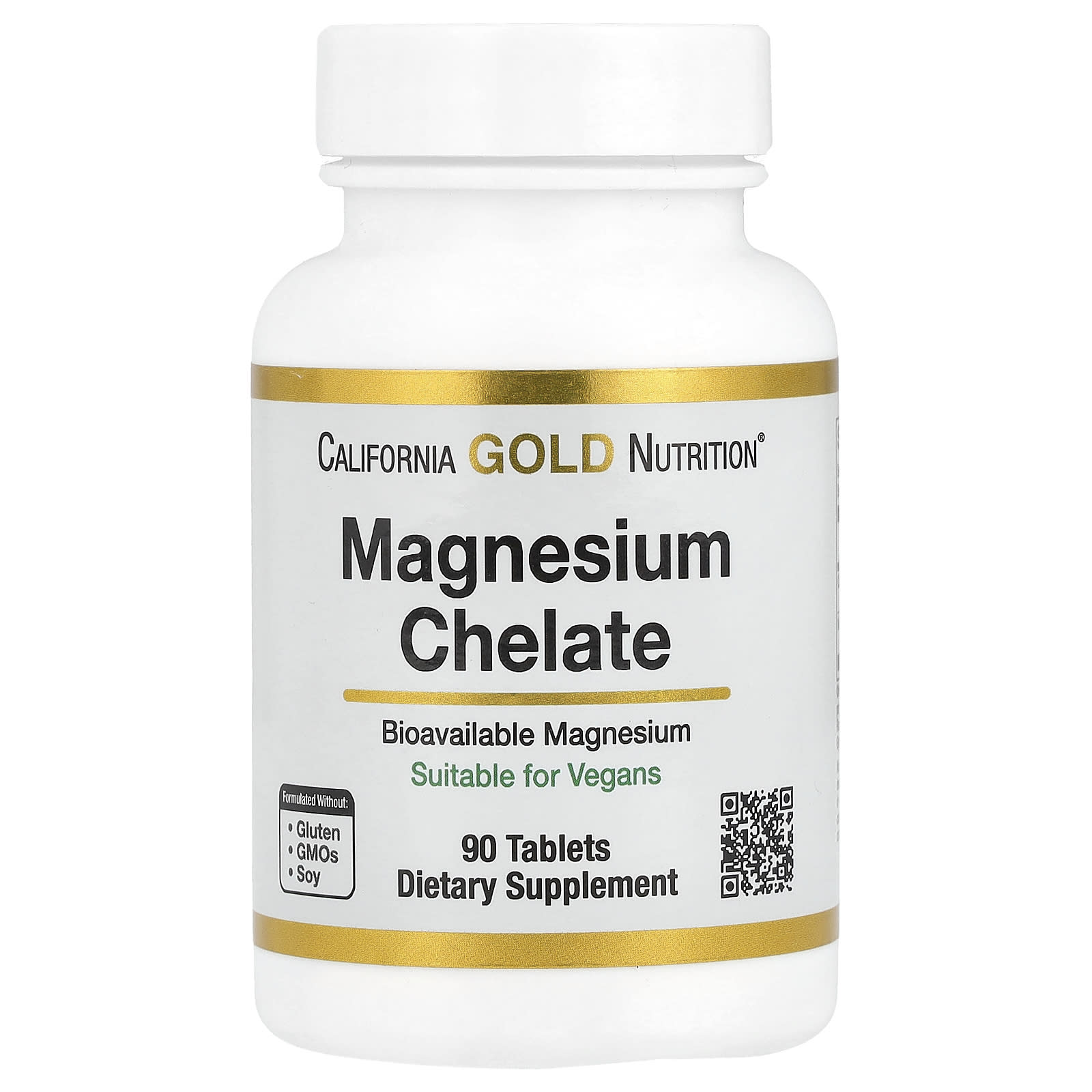 

California Gold Nutrition, Magnesium Chelate, 210 mg, 90 Tablets