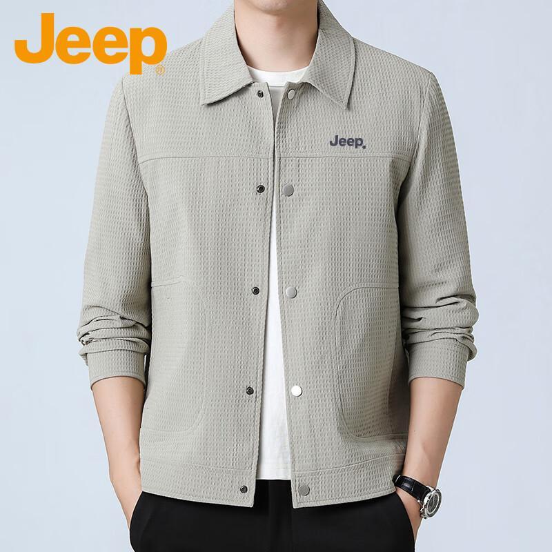 JEEP Men s Spring Autumn Lapel Windproof Casual Jacket XL