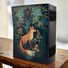 Fox Leather Grimoire Journal: Vintage Book of Shadows, Deckle Edge Paper