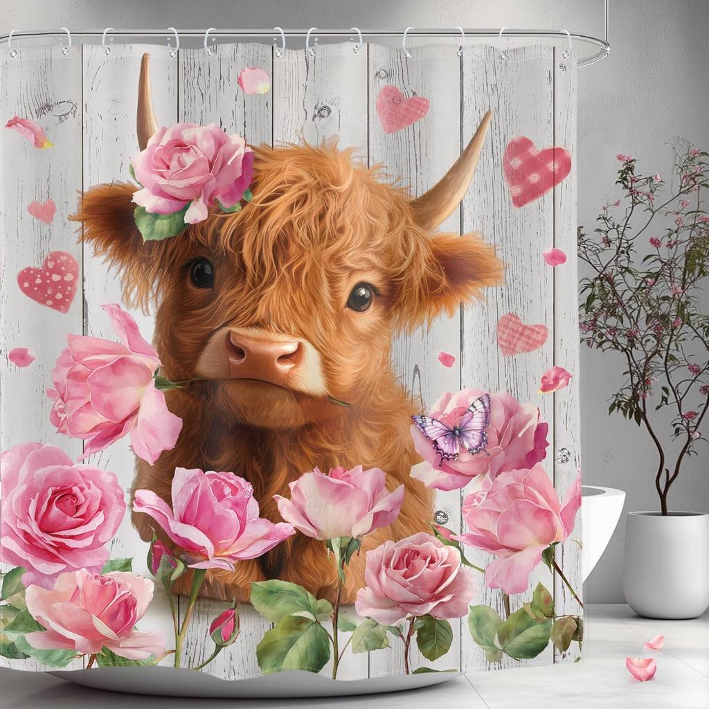 Perdea de duș câini amuzanți fermă vintage drăguț hilar pui de teckel animale de companie set baie baie săpun modern bule