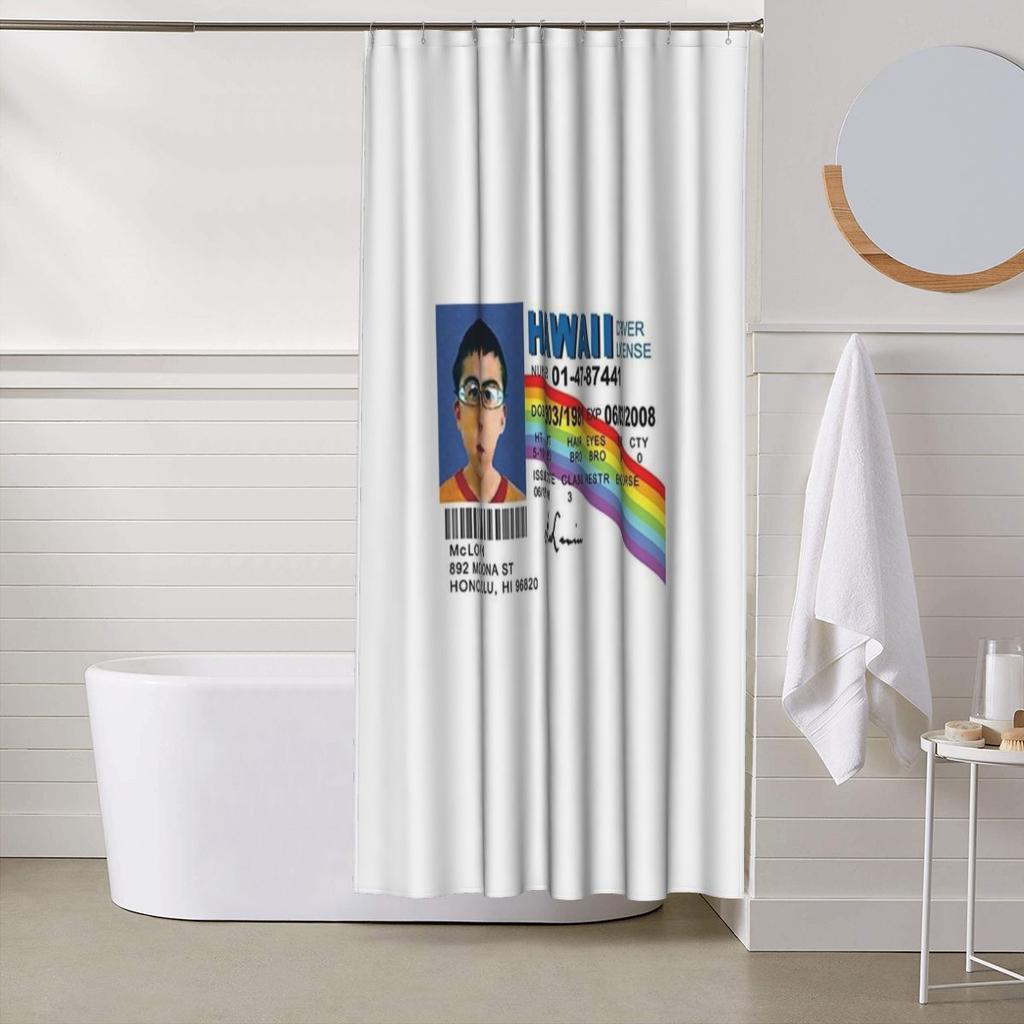 Mclovin Řidičský průkaz Sprchový závěs Koupelna Polyester Nepromokavé Koupelnové závěsy S háčky