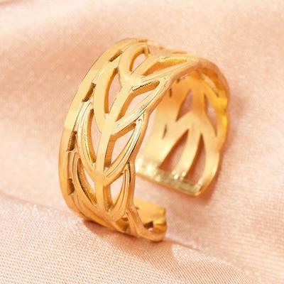 Elegant Cross-Border Stainless Steel Open Ring for Women - Minimalist, Trendy European & American Style