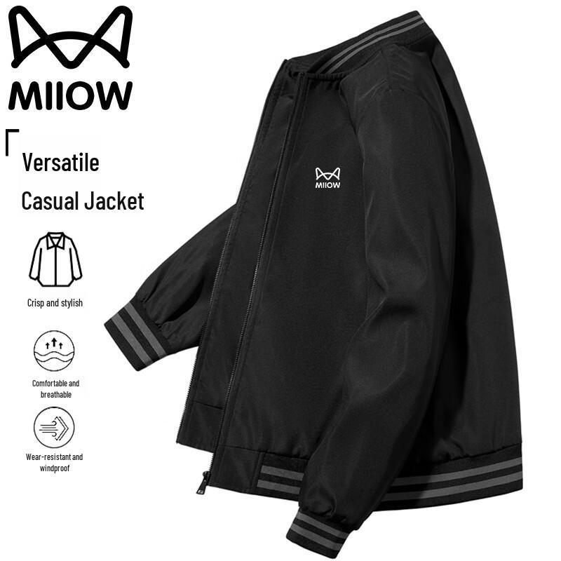 MaoRen Men's American Style Loose Casual Baseball Jacket