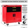 Mobile Locking Tool Trolley Cabinet with Pegboard and Drawers for Workshop Maintenance