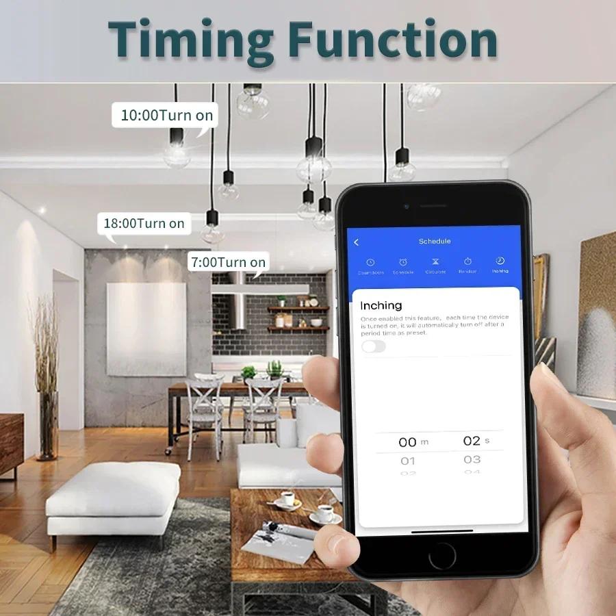 RF433MHz 1/2/3Gang Wall Switch Tuya Smart WiFi Switch Receiver Alexa Google Home Voice Control Smart Life APP Remote Module