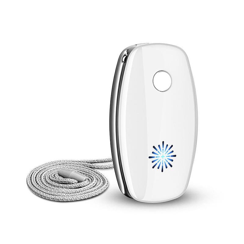 

Новый очиститель воздуха в виде ожерелья, портативный мини-очиститель воздуха, устраняющий смог, формальдегид, перезаряжаемый через USB-порт, отрицательный ионный генератор белый