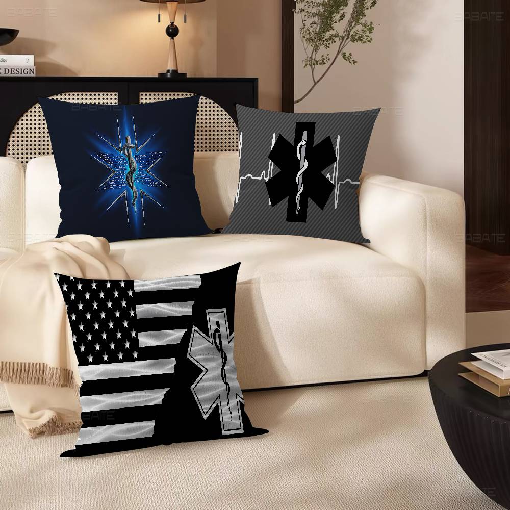 Ems Star Of Life Cushion Cover Pillow Cover Decor Pillowcase Printed Cushion Case For Couch