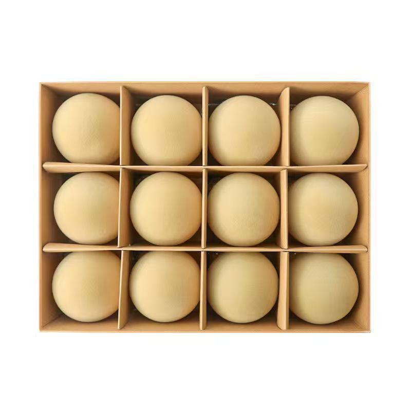 Velvet Christmas Flocked Ball Ornaments, 8cm, Set of 12 – Tree Decorations