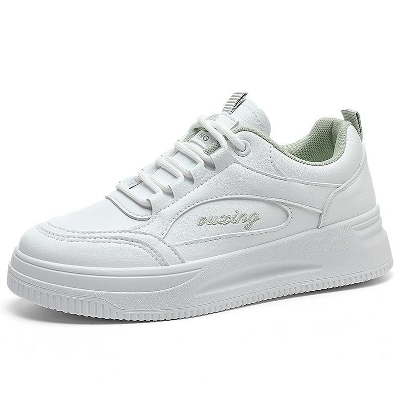

[Customized] 1653 Spring and Autumn Leather White Shoes Women s Shoes Summer Popular Versatile White Shoes Board Shoes Sneakers 35