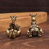Cute Vintage Brass Dragon Figurine Cartoon Style Solid Durable Decorative Piece for Home Office Gift Use