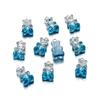 10Pcs Gradient Cute Resin Bear Pendants Charms for DIY Necklace Bracelet Earrings Pendant Jewelry Findings Making Accessories