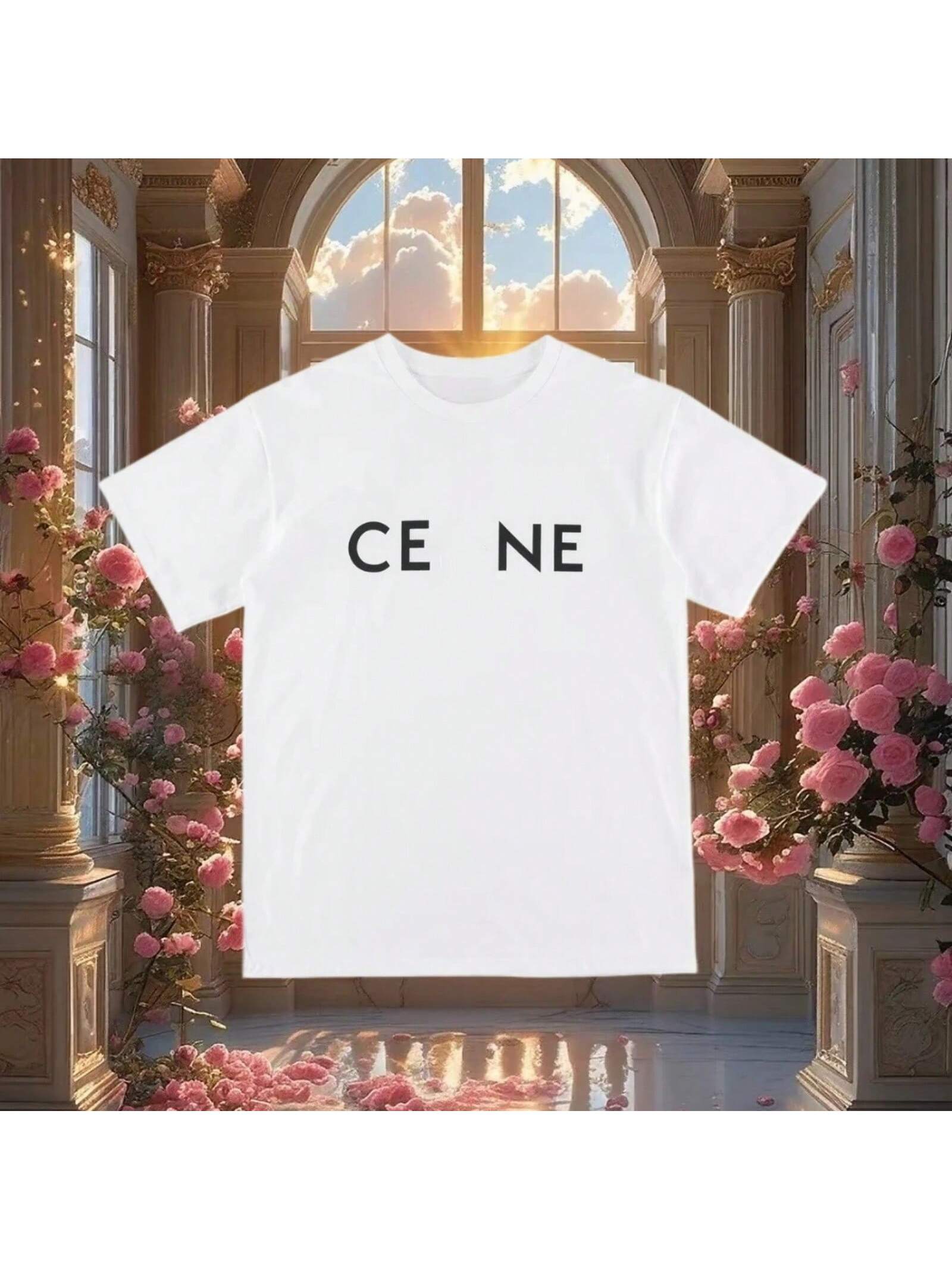 2025 Summer New Classic Basic Letter Logo Printed Short Sleeved T-Shirt And Versatile S разноцветный