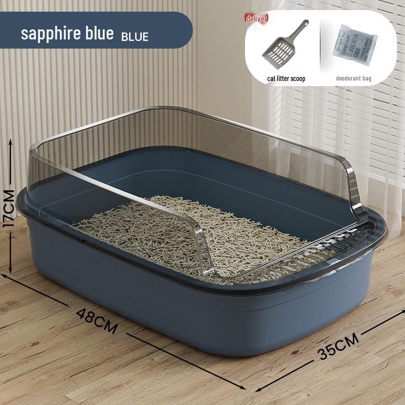 

Высокий полузакрытый кошачий туалет с лопаткой и дезодорирующим мешком