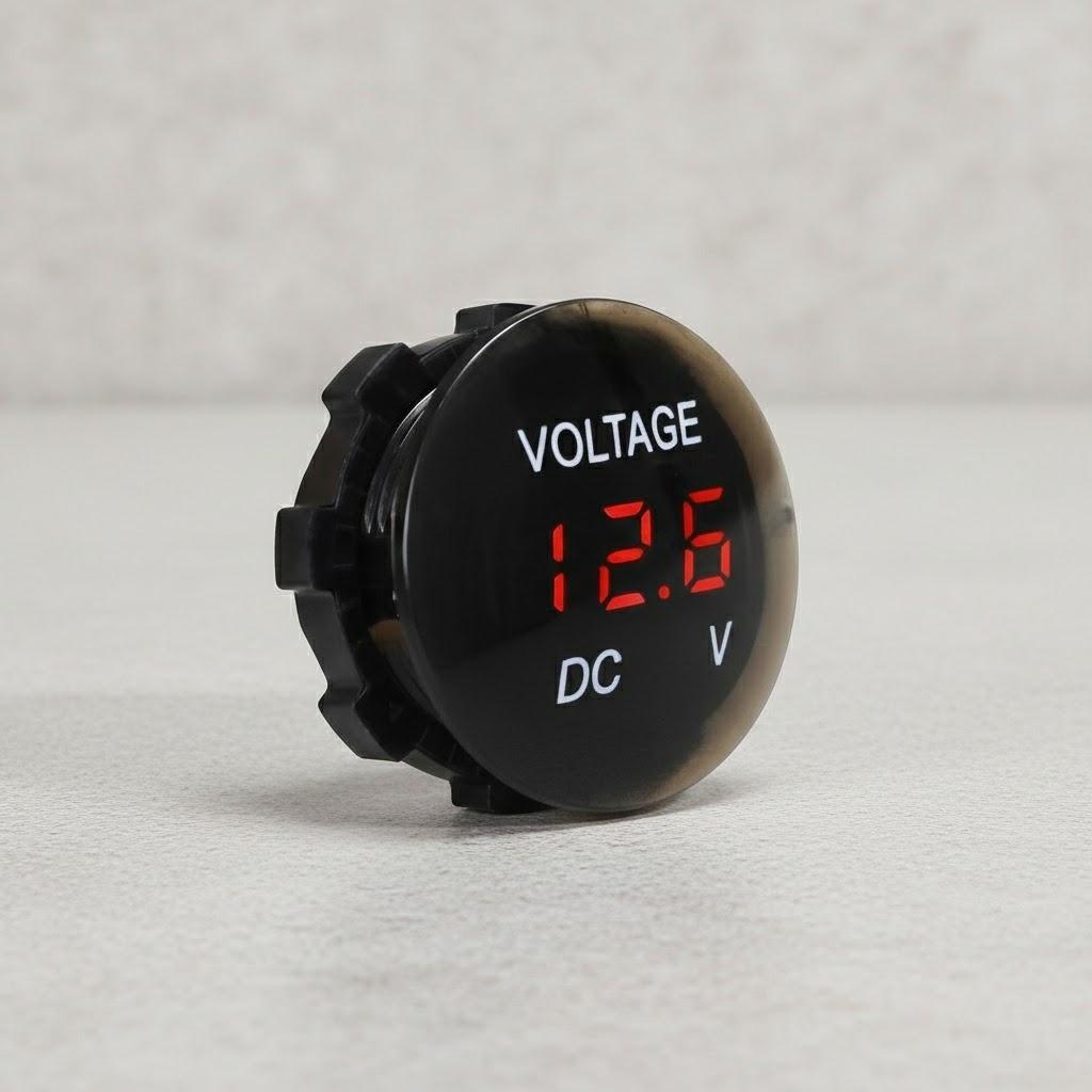 DC 12V 24V Digital Volt Meter Voltage Tester LED Display Automotive Motorcycle Boat Truck Accessories