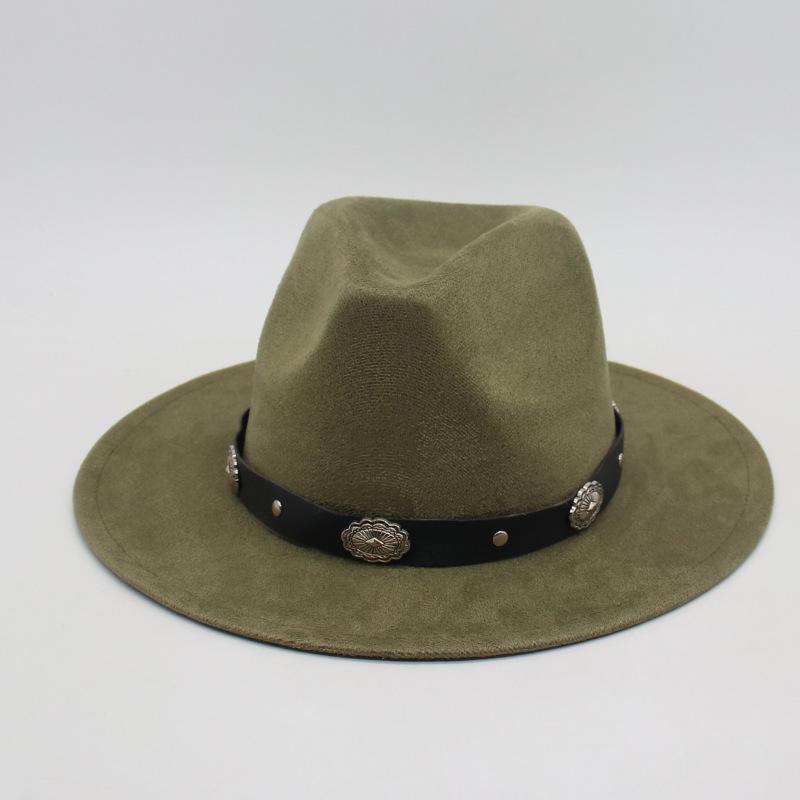 Simple Ethnic Style Headband Retro Top Hat Direct Supply Jazz Cowboy Hat