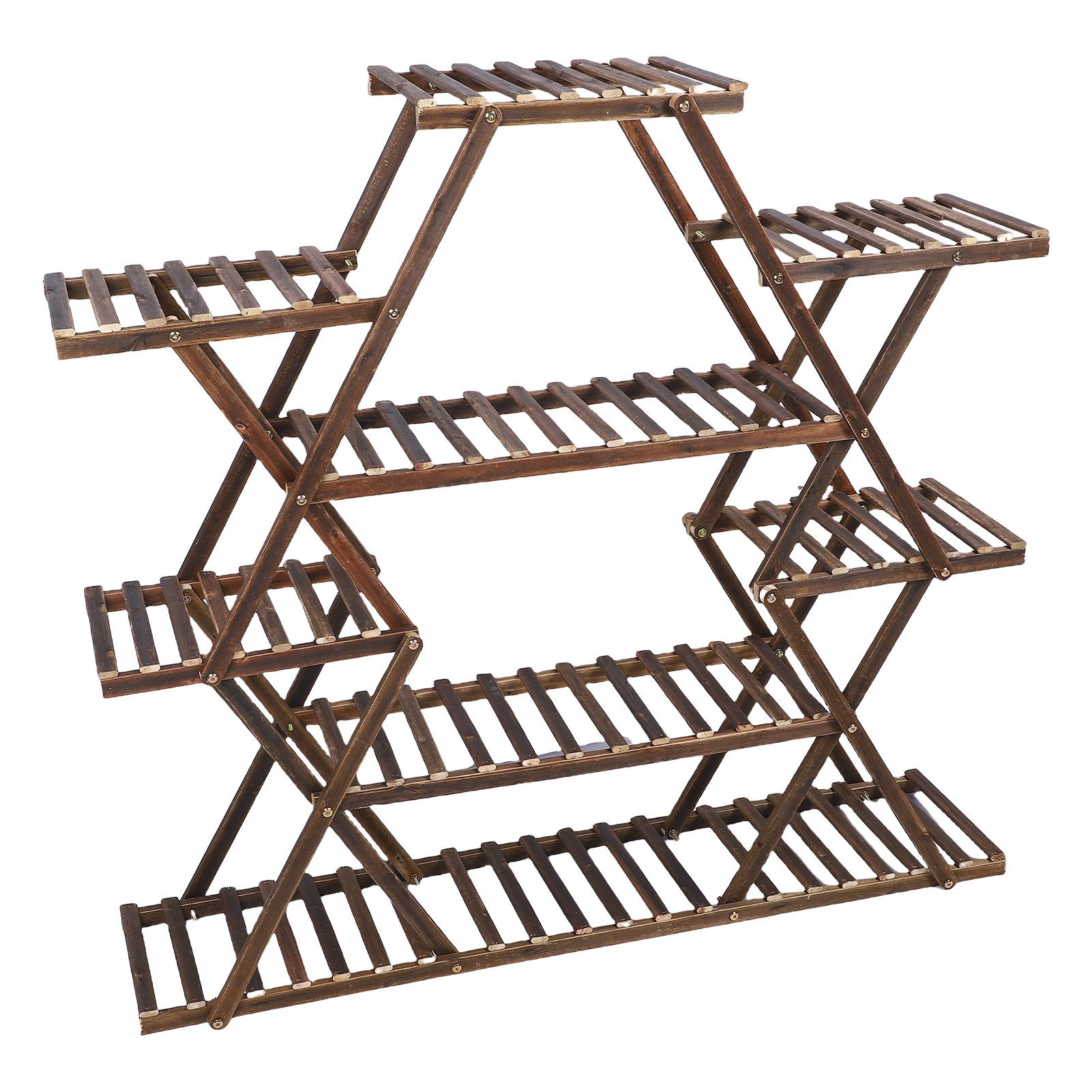 

Деревянная подставка для растений, органайзер для горшечных цветов, полка, многоярусная стойка для размещения горшков, для дома и улицы белый