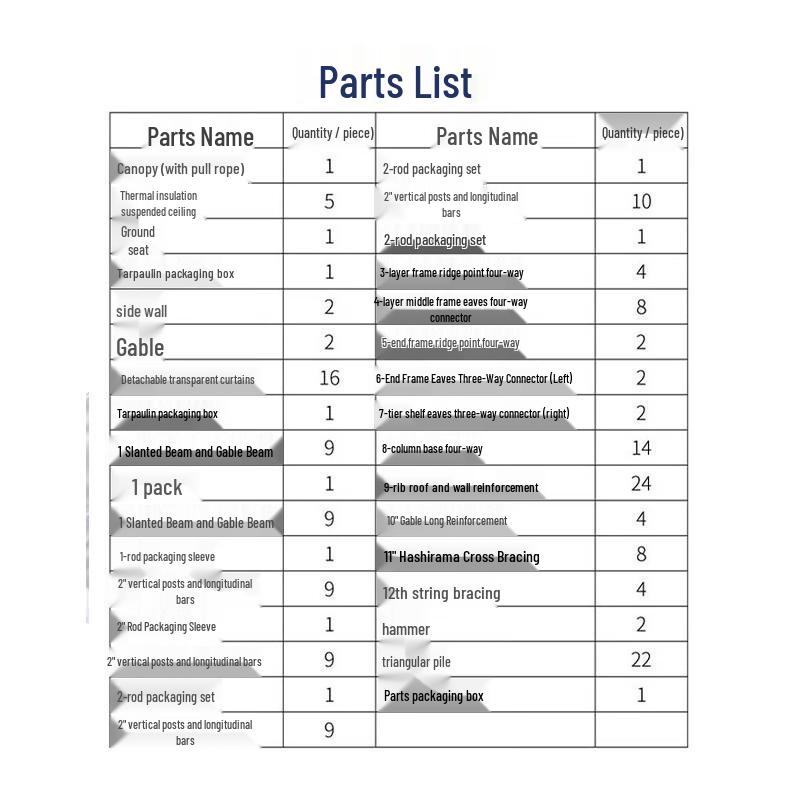 ZHOUSHARE 2006-72 Dining Tent Accessories