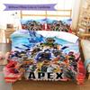 Apex Legends Pattern Bedding Set Quilt Cover Pillowcase Home Decor Gift (1 * duvet cover + 2 * pillowcase, without core)