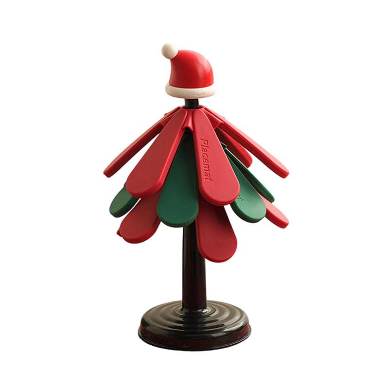 

Tree Trivets For Dishes, Silicone Christmas Tree Coasters Set For Pots And Pans, Bowls, Teapots, Plates
