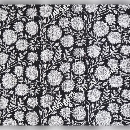 Aizza Trends Cuvertură Kantha din Bumbac Pur Imprimat Lucrată Manual - Aspect Tradițional Cuvertură de Pat Kantha Gudri - Gudri Vintage Cusute Manual