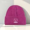 Autumn and Winter Warm Woolen Hat for Women Cute Letter Bear Embroidered Knitted Hat  Student Couple Pullover Cold Hat