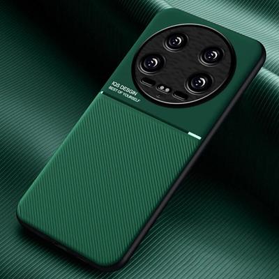 Magnetic PU Leather Case For Xiaomi Mi 14 Ultra 5G Cover Car Holder Luxury Silicone Protection Phone Case For Xiaomi 14 Pro Mi14