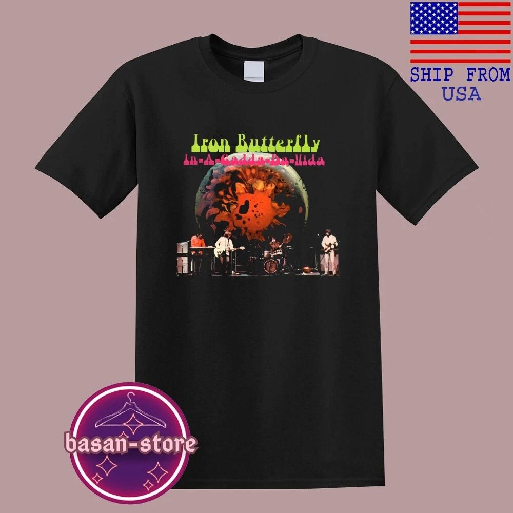 

Iron Butterfly In A Gadda Da Vida Men s Black T-Shirt Tee Top Unisex S
