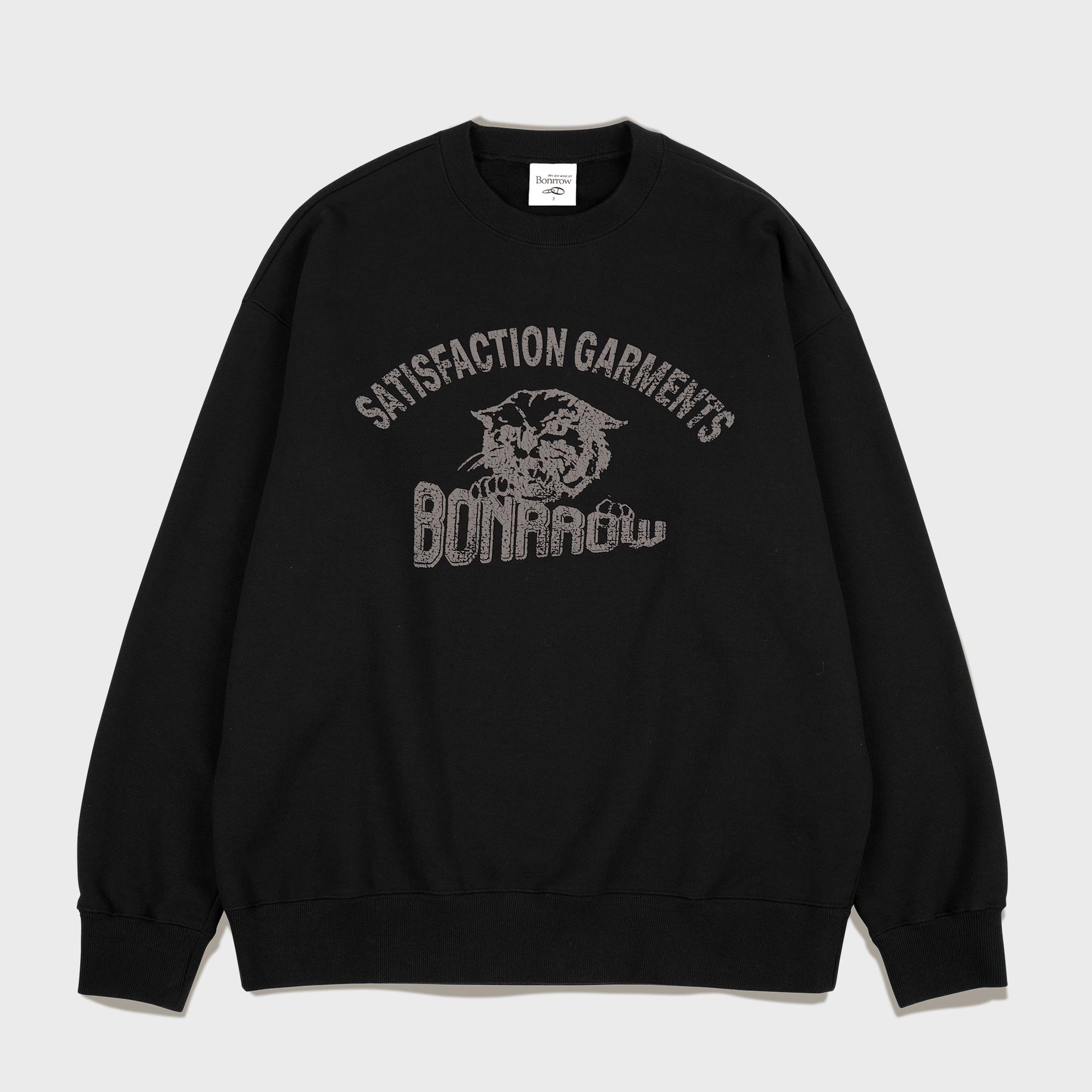 Bonrow Дикий Кот Свитшот_Черный 2