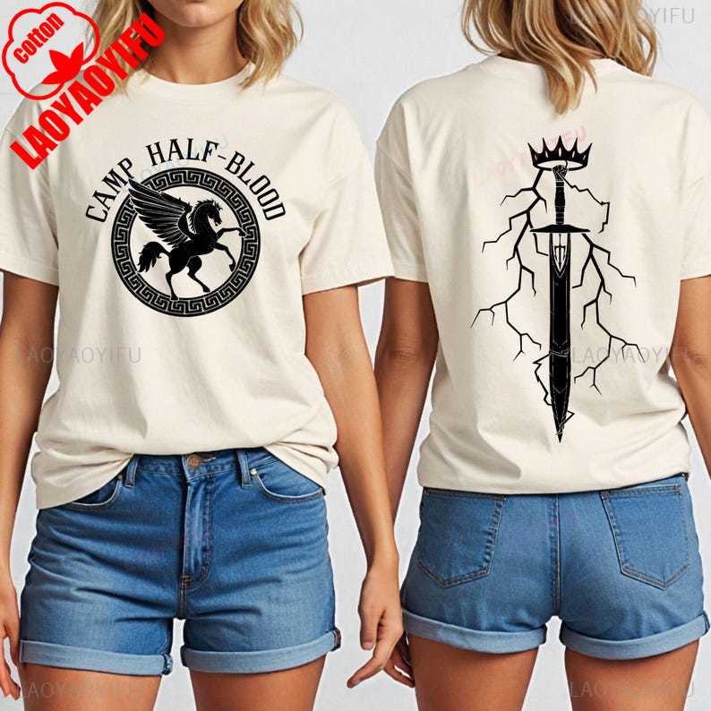 Book Lover Tee Camp Half Blood Shirts Percy Jackson Shirt Fairy Tale Graphic T Shirts Aesthetic Clothes Vintage Wounisex Clothes