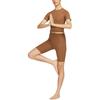 Nike Zenvy Soft Comfortable Sports Breathable Quick-Dry Ribbed Short Sleeve T-Shirt Women Tops Light-British-Brown White HF2773-281