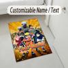 Personalized Crystal Velvet Carpet,Naruto Custom Printed Name, Plush Area Rug For Home Indoor Decor