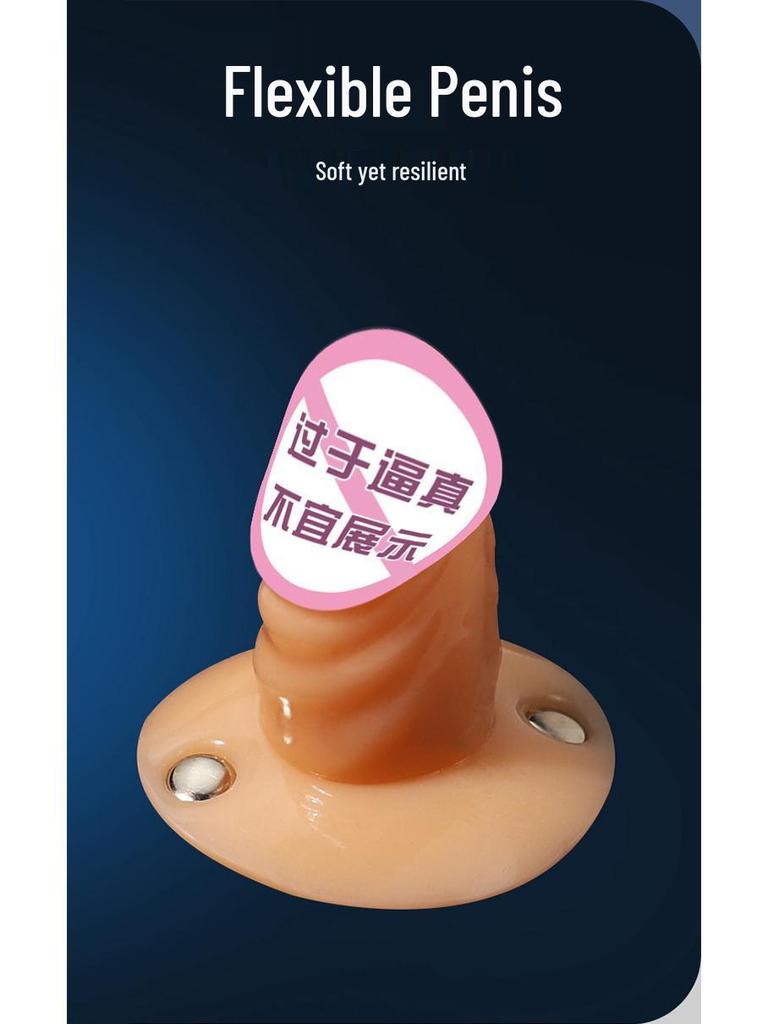 Black Mask Fake Penis Gag Ball: Erotic Adult Toy for Women