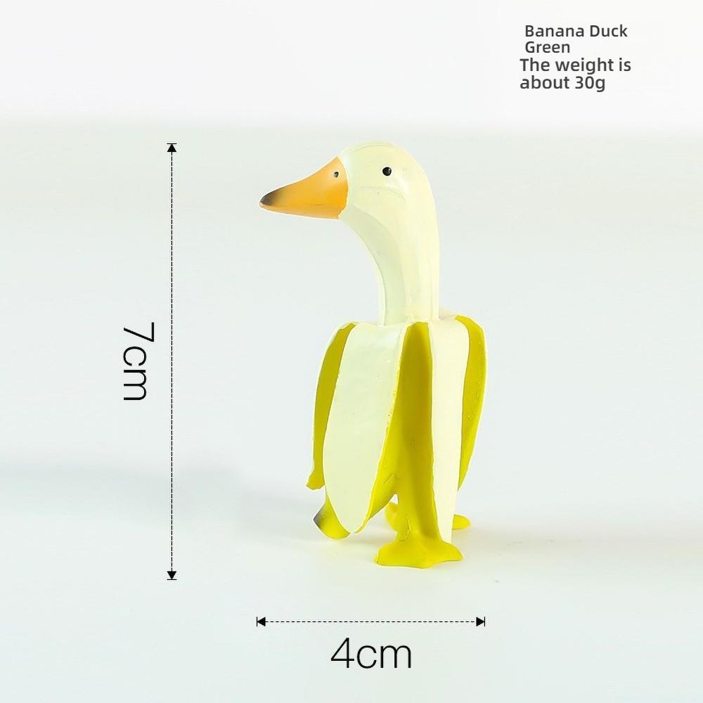 

Whimsical Banana Duck Statue - Weather Resistant Resin Garden Decor for Outdoors, Funny Animal Sculpture & Indoor Desk Ornament