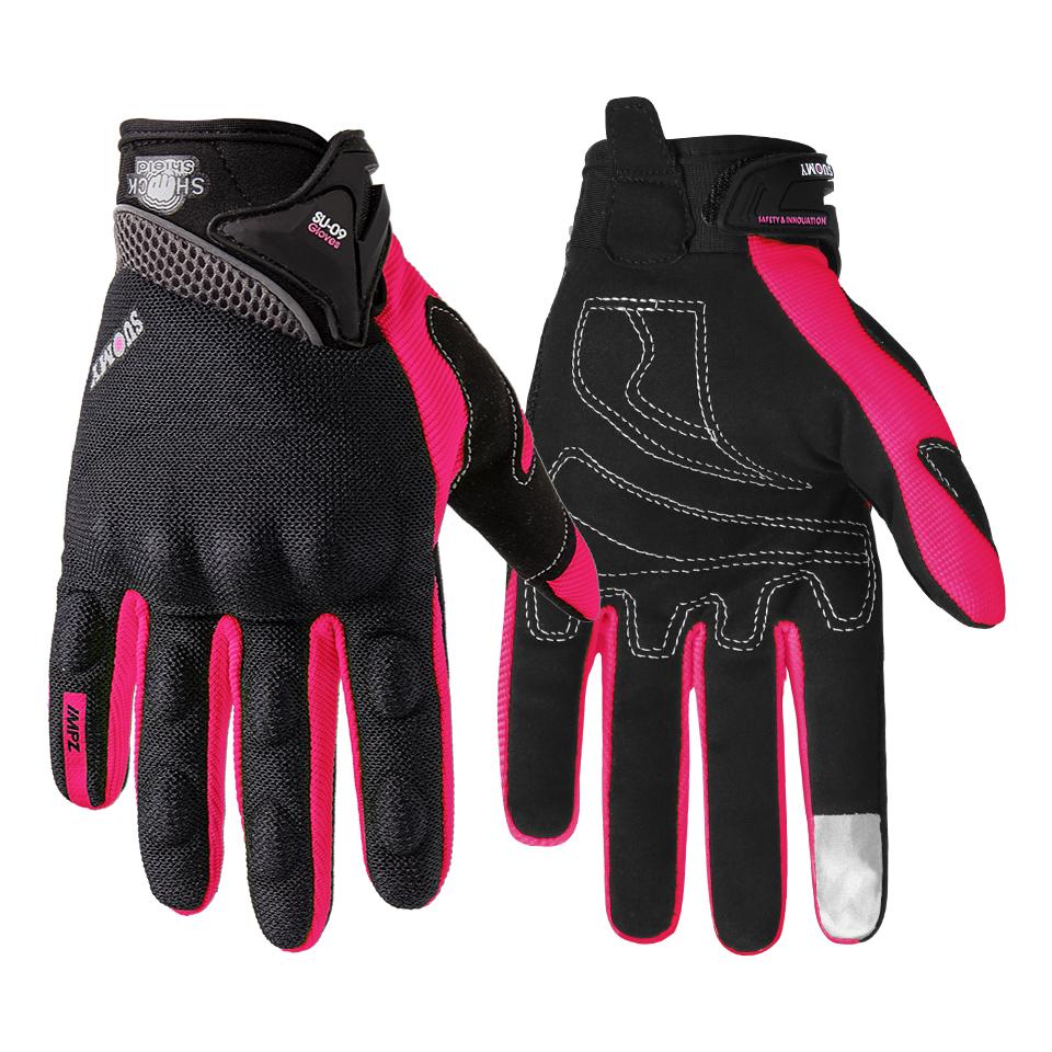 SUOMY SU-09 Motorcycle Gloves Summer Breathable Motorcyclist Gloves Men Women Motorbike Riders Touch Screen Full Finger Gloves