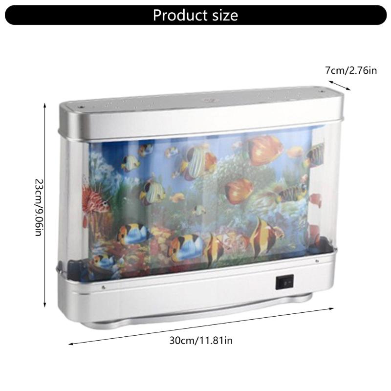 Künstliche Fischtank-Form Lampe mit LED-Licht für Schlafzimmer, Büro, Kinder und Katzenliebhaber