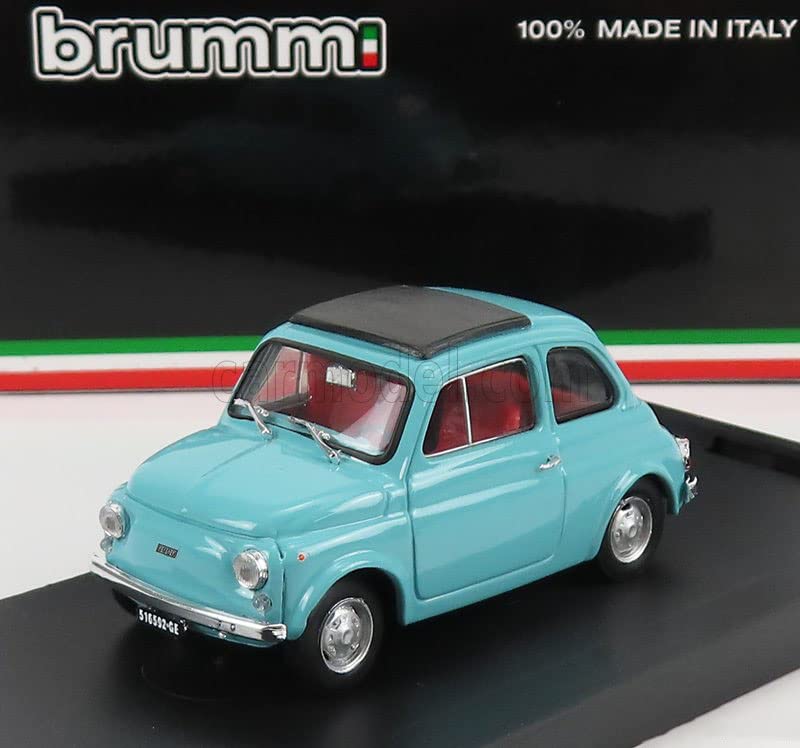 BRUMM 1/43 FIAT 500R 1972-1975 Closed Roof Butterfly Turquoise