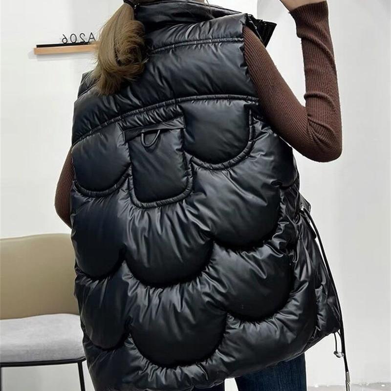 Thickened Down Cotton Vest Women's Fashion Trend Horse Clip Vest Cotton Jacket To Keep Out The Cold
