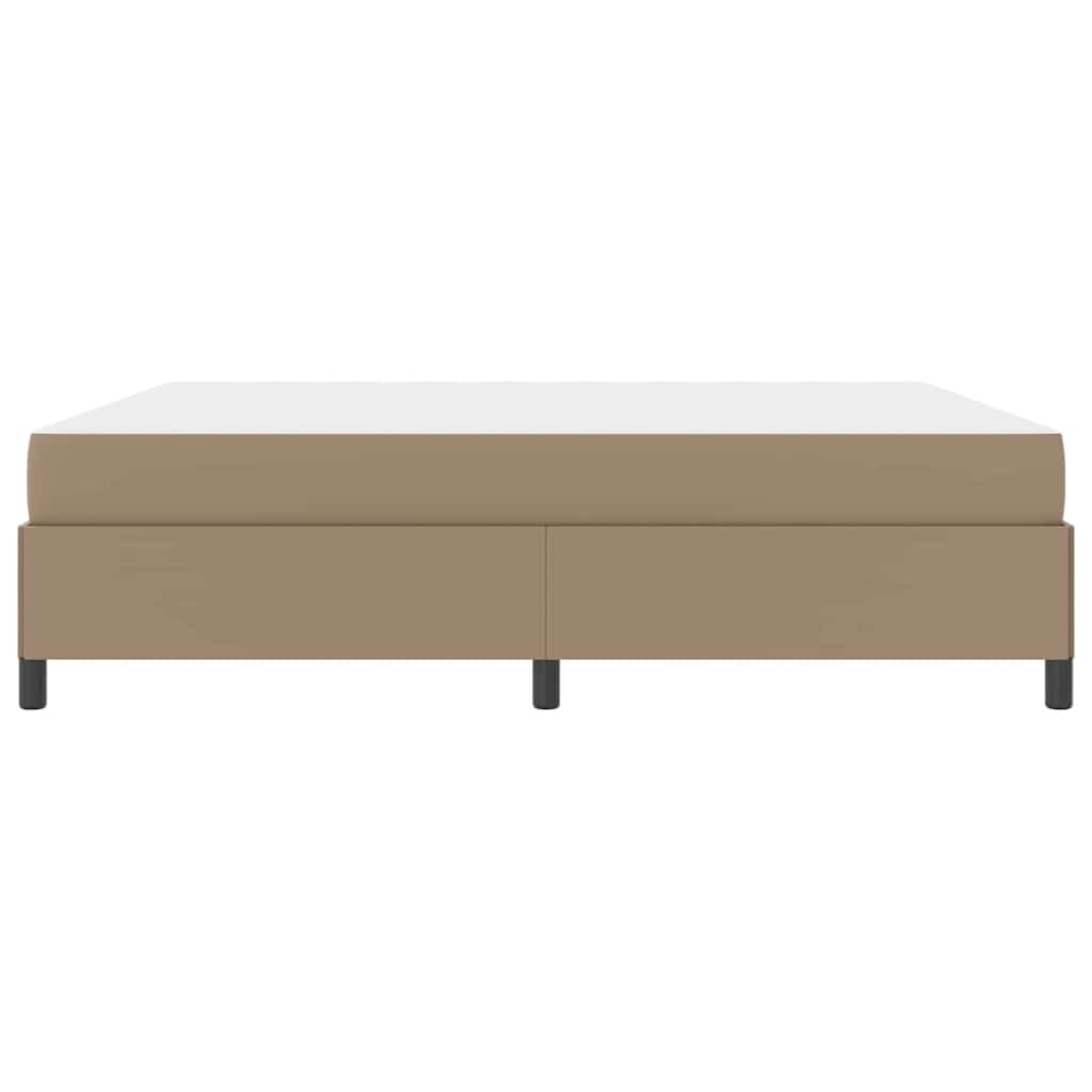 Bed Frame with Mattress Cappuccino 180 x 200 cm Fabric