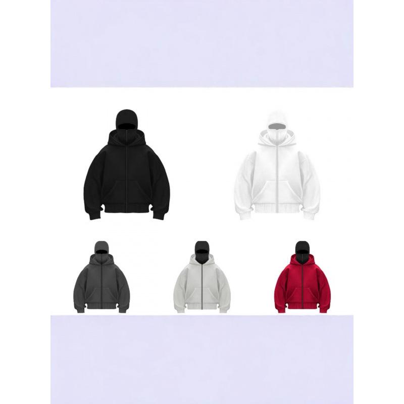 Unisex Double-Layer Hooded Zipper Sweatshirt Jacket - Street Style for Spring & Autumn