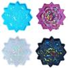 Mandalas Coaster Mold Flower Shape Silicone Mould Holographic Resin Molds Decor