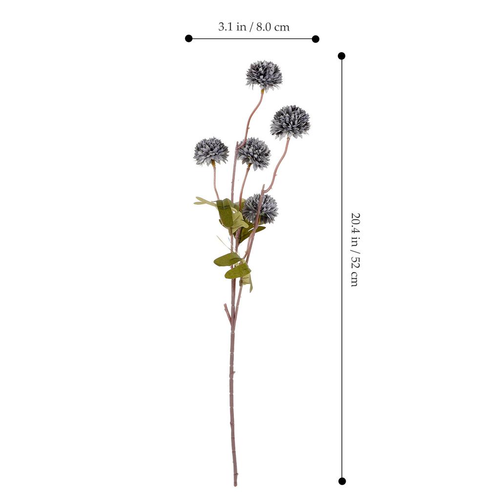 4Pcs Simulated Dandelion Flower Stems Lifelike Plastic Artificial Dandelions for Home Decor DIY Bouquet Arrangement Wedding