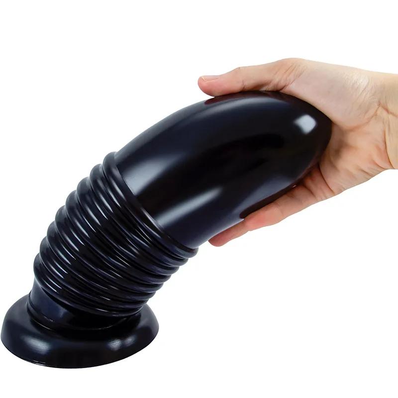 New Transparent Thick Anal Plug Adult Erotic Masturbation Massager  Expander for Unisex PVC Dildo Fisting Strap on Cock