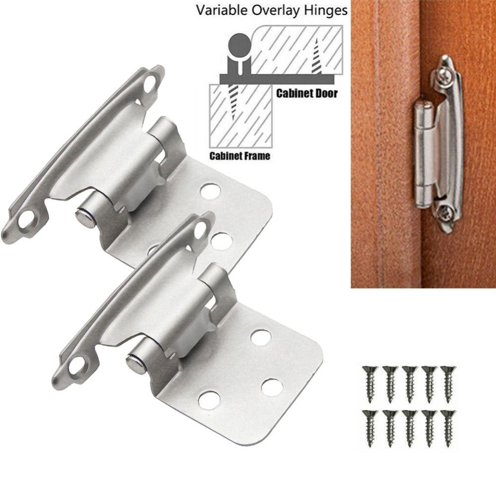 

2pcs Overlay Self Closing Hinge Hydraulic Buffer Kitchen Cabinet Hinges Spring Hinges Hardware