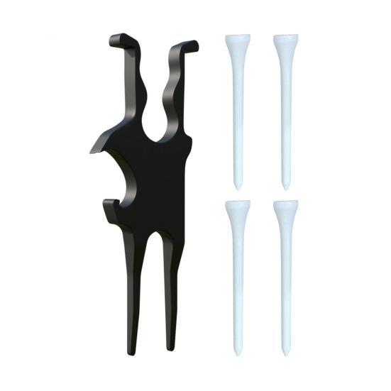 

3-in-1 Golf Holder Divot Tool Magnetic Golf Tube Holder for Golf Cart Multi-functional Ball Marker Beverage Opener Tubes Clip for Beach Chair Fishing 1pc
